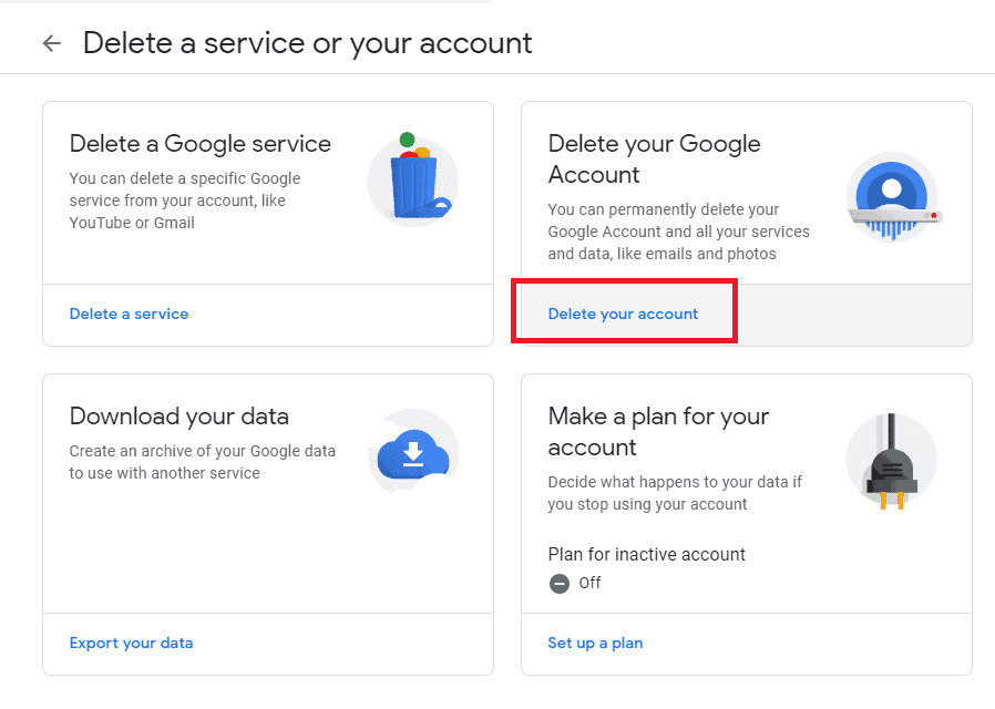 مرحله 4 حذف حساب گوگل